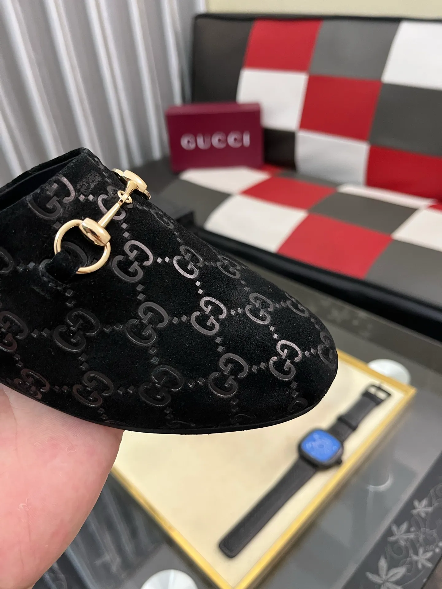 Men's shoes 💰480⌚️⌚️[Gucci] 2024 new season half-slip men's shoes, made of Italian imported first-layer frosted cowhide➕sheepskin lining, original hardware buckle, original combination wear-resistant outsole, real shot 🎬 Very comfortable on the feet, size 36-44